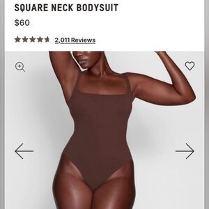 SKIMS Cocoa Square Neck Bodysuit